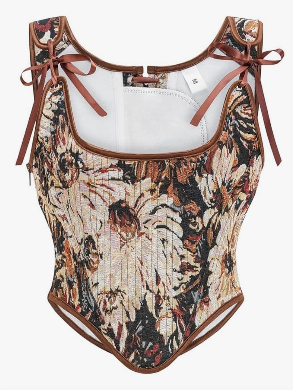 Brown Floral Corset (L)
